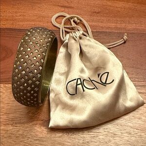 Cache Bronze and Brown Studded Bangle